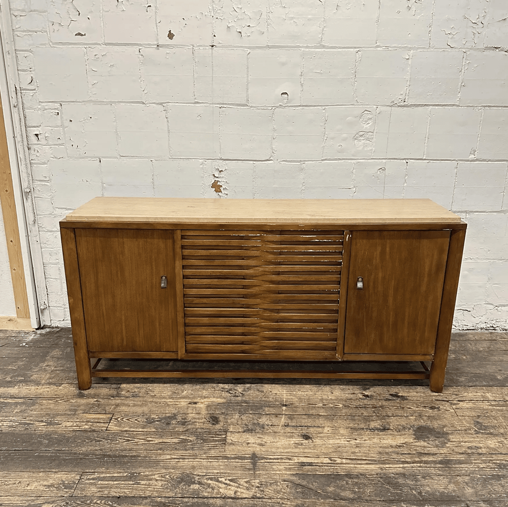 Drexel Heritage Travertine Top Credenza — Main Street Modern